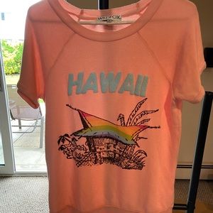 Wildfox short sleeve Hawaii sweatshirt